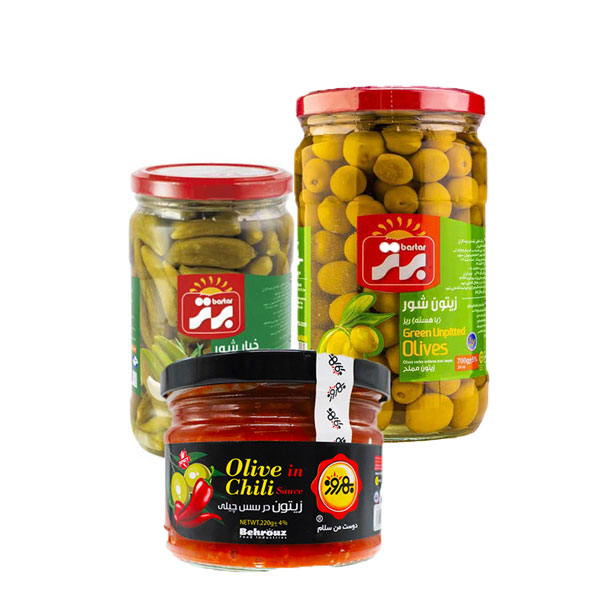 خیارشور و زیتون