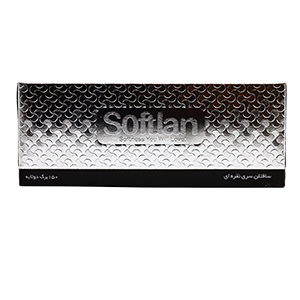 دستمال کاغذی جعبه ای سری نقره ای سافتلن 300 برگ