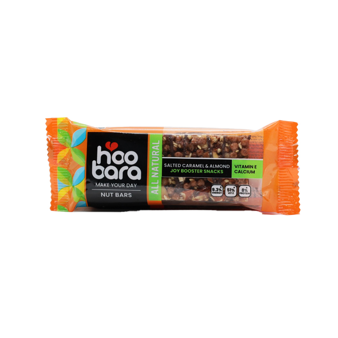 نات بار بادام و کارامل نمکی هوبارا 35 گرمی