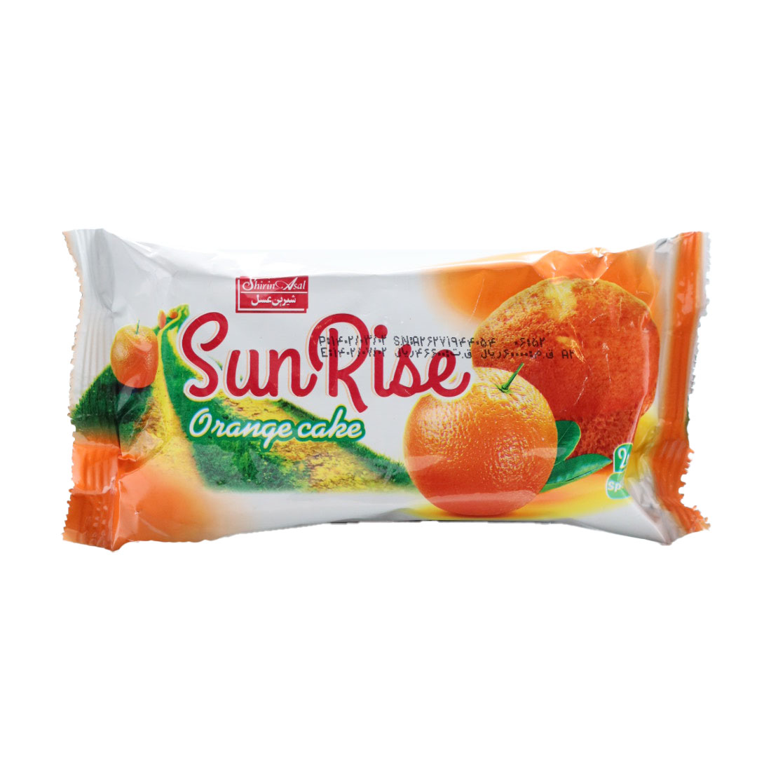 کیک دو قلو پرتقالی Sun Rise بسته 50 گرمی