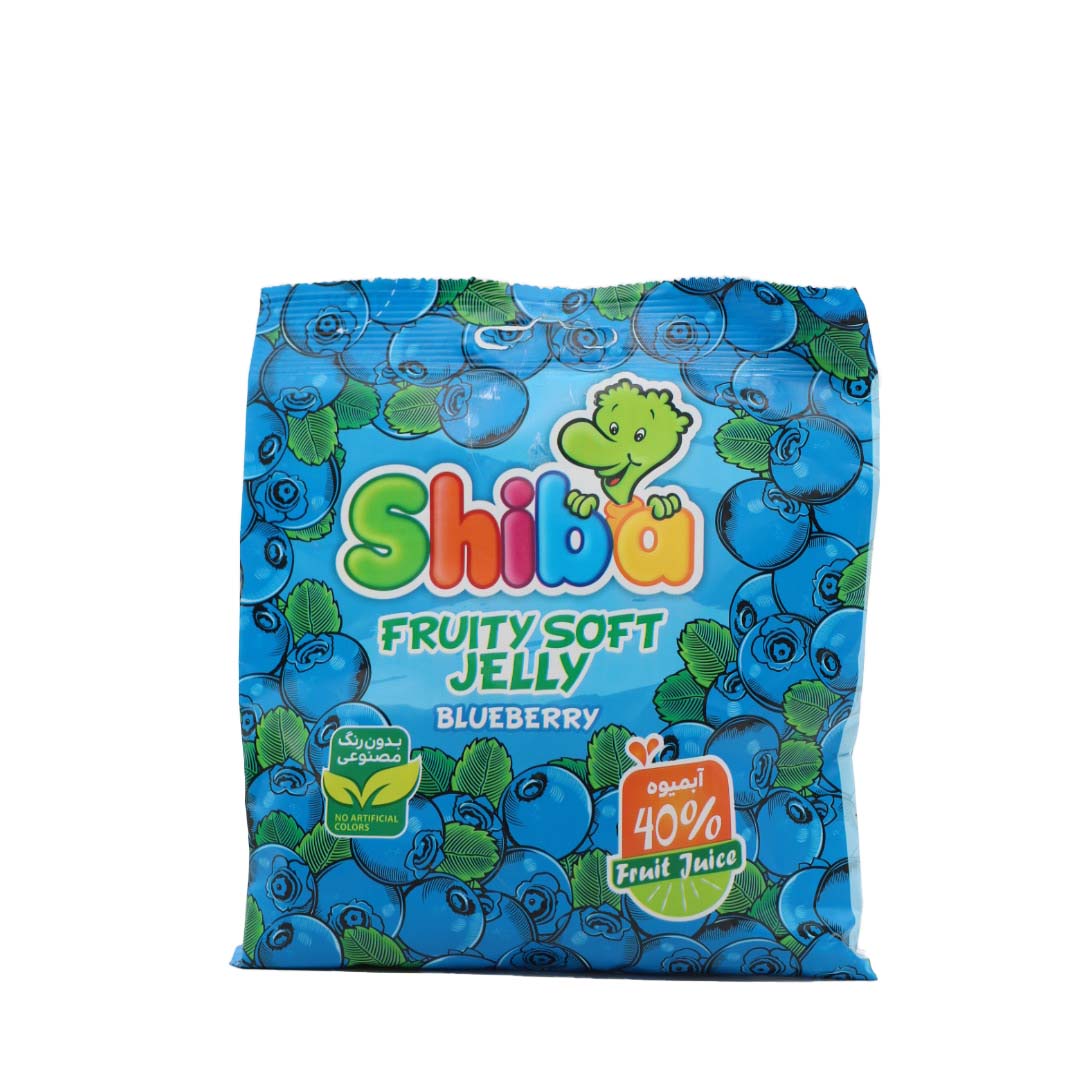 سافت جلی آبمیوه‌ای با طعم بلوبری شیبا 90 گرمی