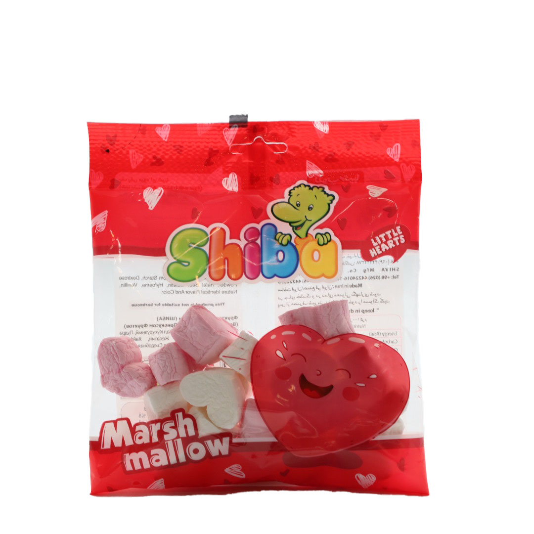 مارشمالو شیبا طرح قلب 50 گرمی