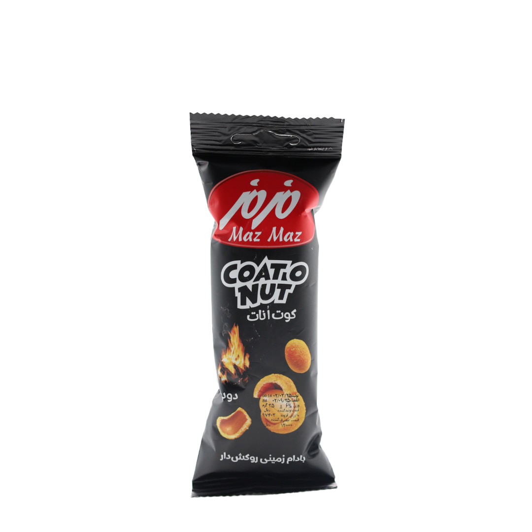 بادام زمینی روکشدار با طعم دودی مزمز 35 گرمی