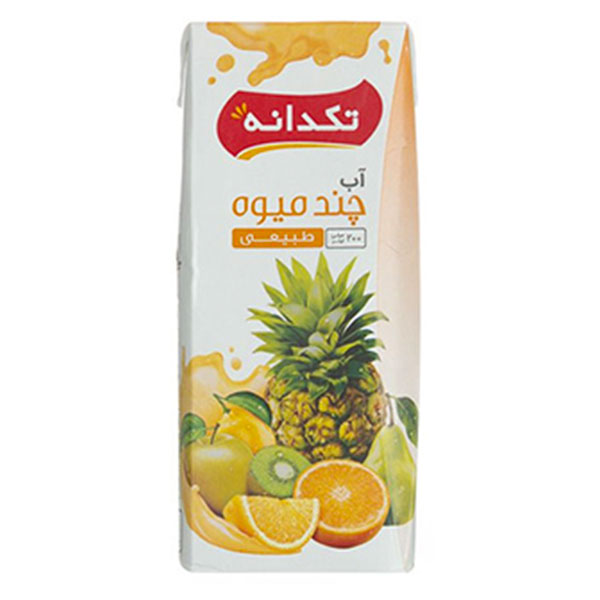 آب چند میوه تکدانه 200 سی سی