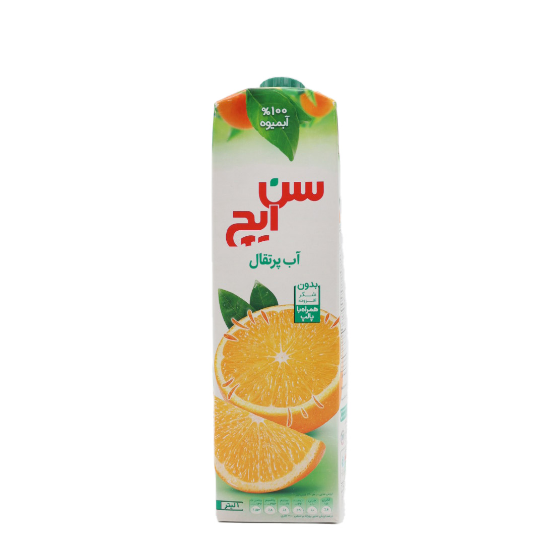 آبمیوه پرتقال پالپ دار سن ایچ 1 لیتری