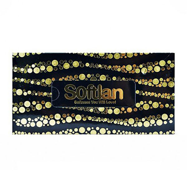 دستمال کاغذی جعبه ای سفید سری دوار سافتلن 100 برگ