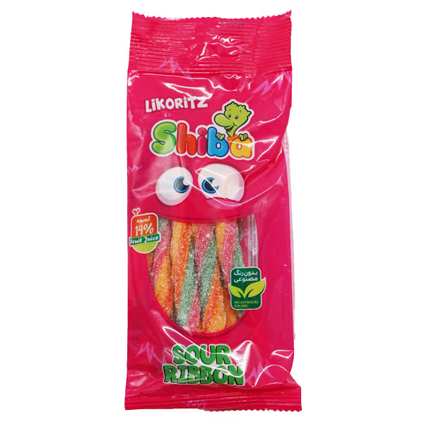 پاستیل لیکوریتز طرح پیچی میکس شکری 90 گرمی شیبا