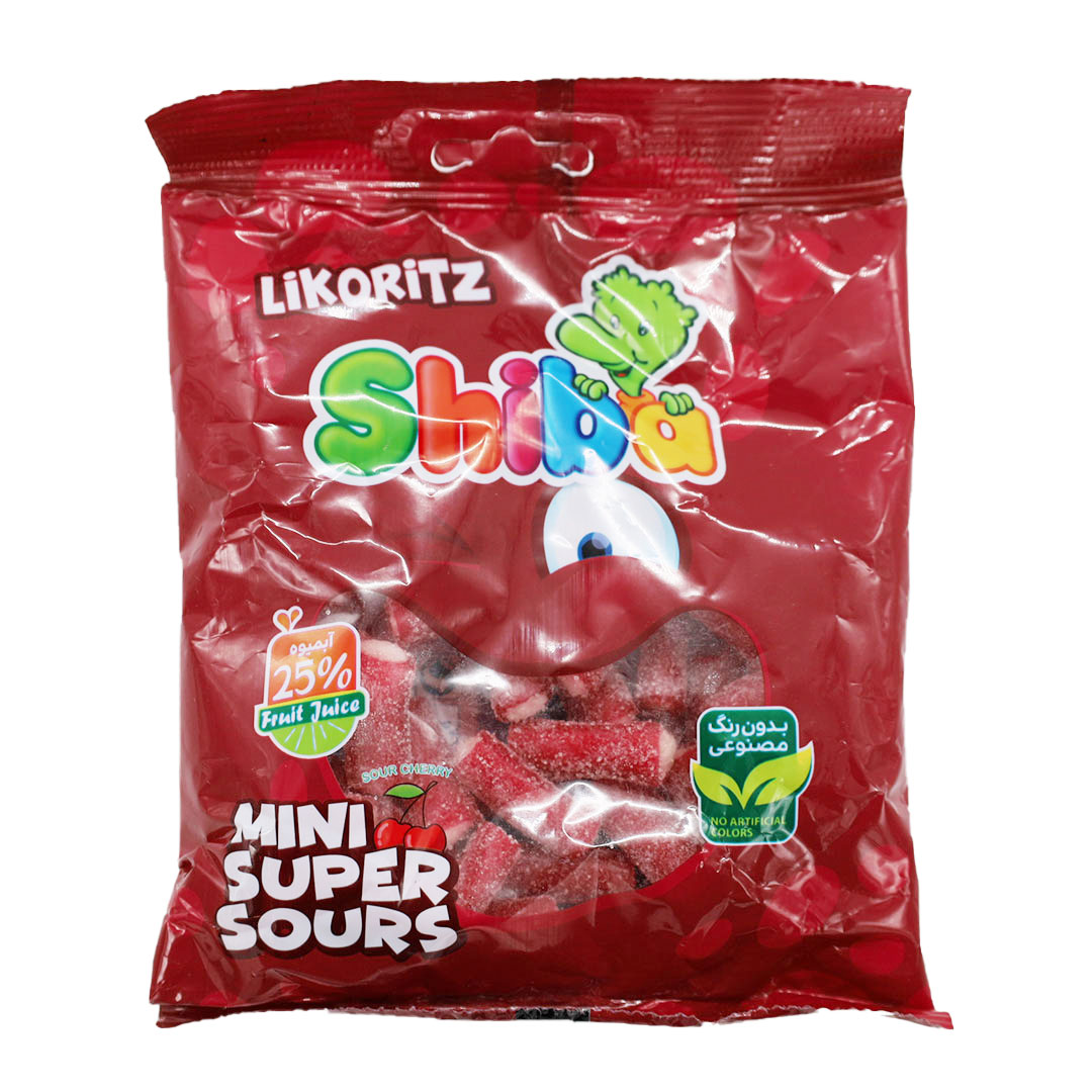 پاستیل مخلوط انگشتی با طعم آلبالو 140 گرمی شیبا