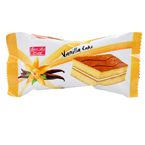 کیک لایه‌ای وانیلی 30 گرمی شیرین عسل