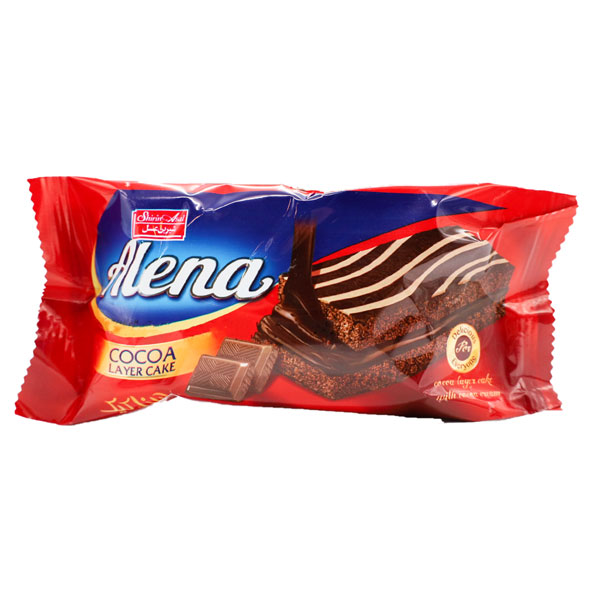 کیک لایه‌ای کاکائویی Alena با کرم کاکائویی