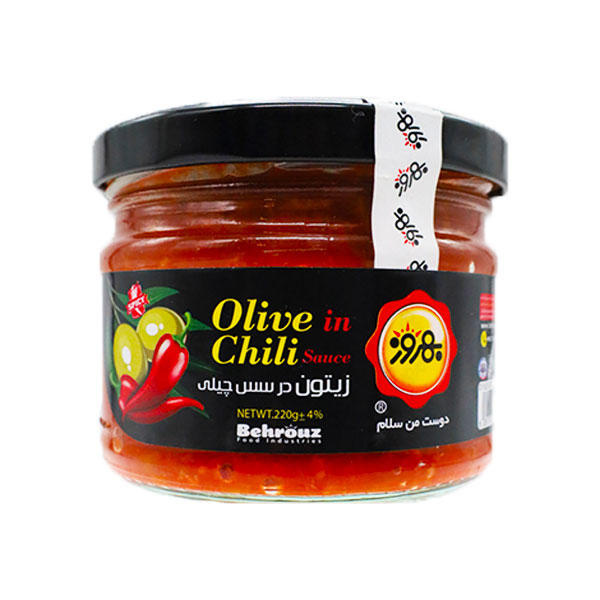 زیتون در سس چیلی220 گرمی بهروز