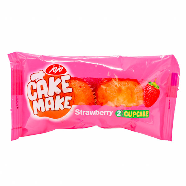 کاپ کیک دو قلو میوه‌ای کیک میک با طعم توت فرنگی 55 گرمی