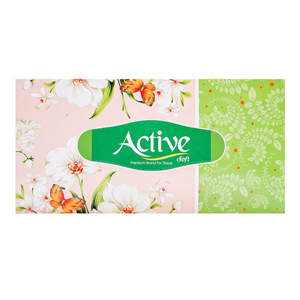 دستمال کاغذی اکتیو 150 برگ طرح A