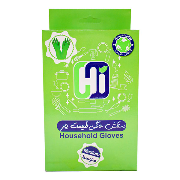 دستکش خانگی طبیعت یار سایز متوسط HI