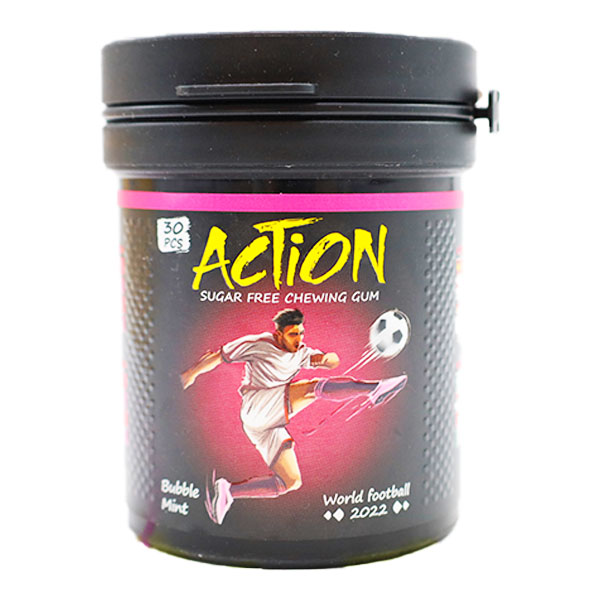 آدامس آسانسوری با طعم بابل مینت فاقد کافئین اکشن قوطی