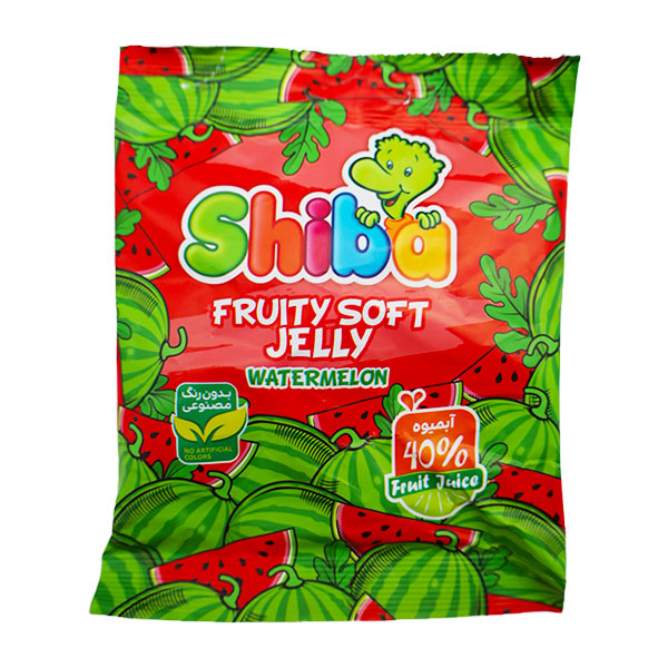 سافت جلی آبمیوه‌ای با طعم هندوانه شیبا 90 گرمی