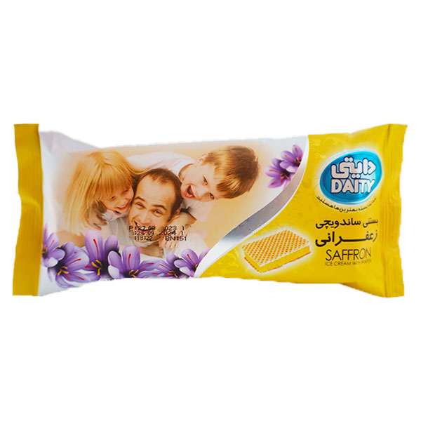 بستنی ساندویچی زعفرانی 85 گرمی دایتی