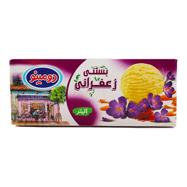 بستنی زعفرانی 1 لیتری دومینو