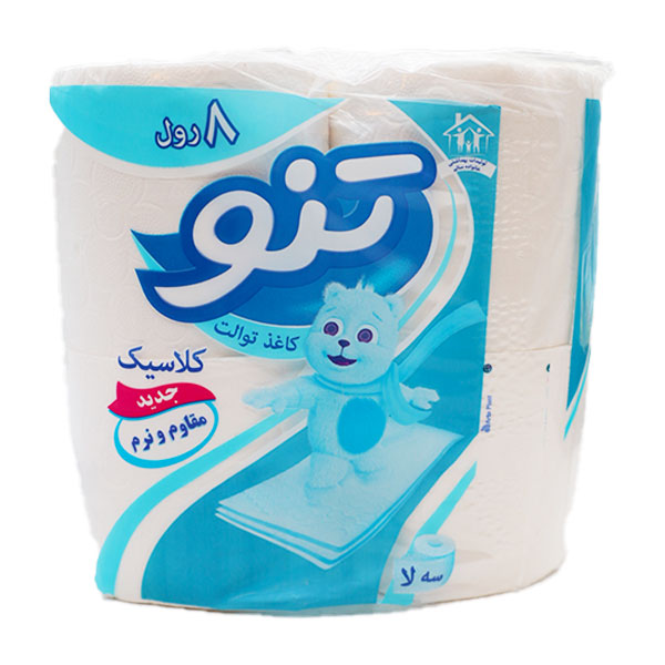دستمال توالت تنو 8 رول 3 لایه