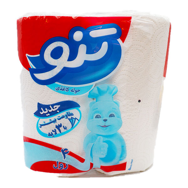 دستمال حوله ای تنو 4 رول 3 لایه