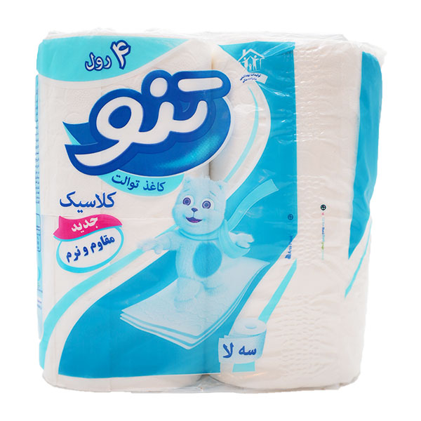 دستمال توالت 3 لایه 4 عددی تنو