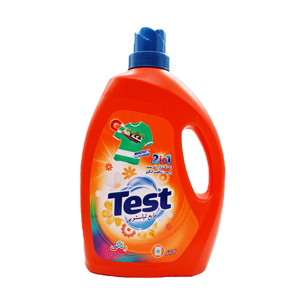 مایع لباسشویی مخصوص البسه رنگی تست 3 لیتری