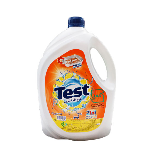 مایع ظرفشویی با رایحه لیمو 3.75 لیتری تست