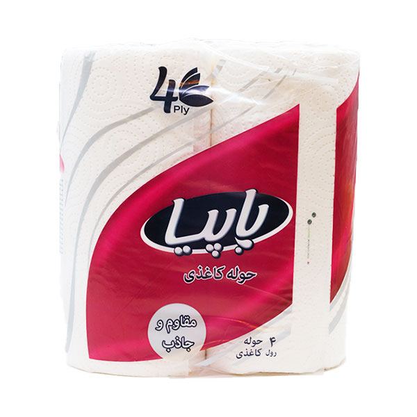 دستمال حوله ای آشپزخانه 4 لایه 4 رول پاپیا