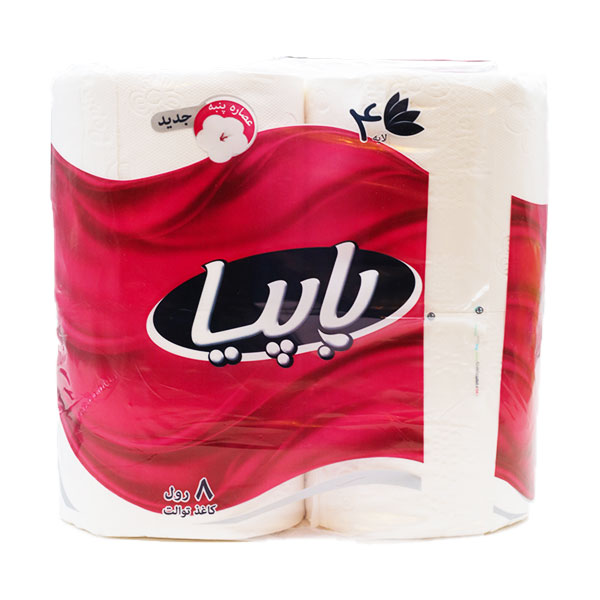 دستمال توالت 4 لایه 8 رول پاپیا