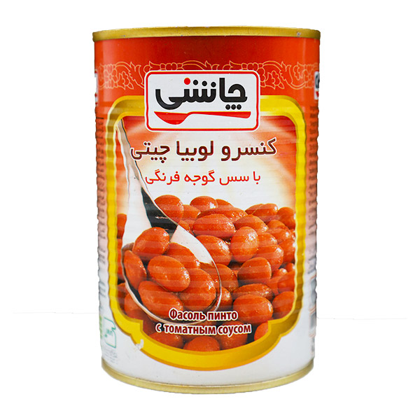 کنسرو لوبیا چیتی با سس گوجه فرنگی 430 گرمی چاشنی