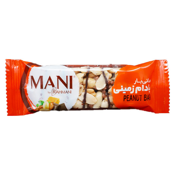 نات بار بادام زمینی شکلاتی 30 گرمی مانی بار