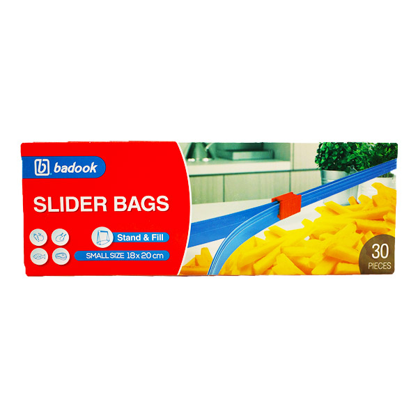 کیسه زیپ دار30 عددی اسلایدر 20*18 بادوک