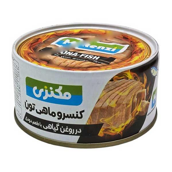 کنسرو ماهی تون با فلفل در روغن گیاهی دودی 180 گرمی مکنزی