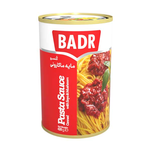 کنسرو مایه ماکارونی 420 گرمی بدر