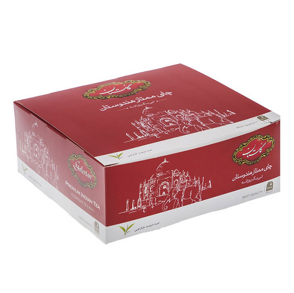 چای سیاه ممتاز هندوستان کیسه ای گلستان 100 عددی