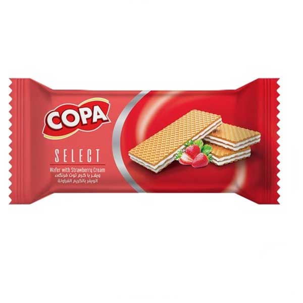 ویفر با کرم توت فرنگی سلکت کوپا 45 گرم