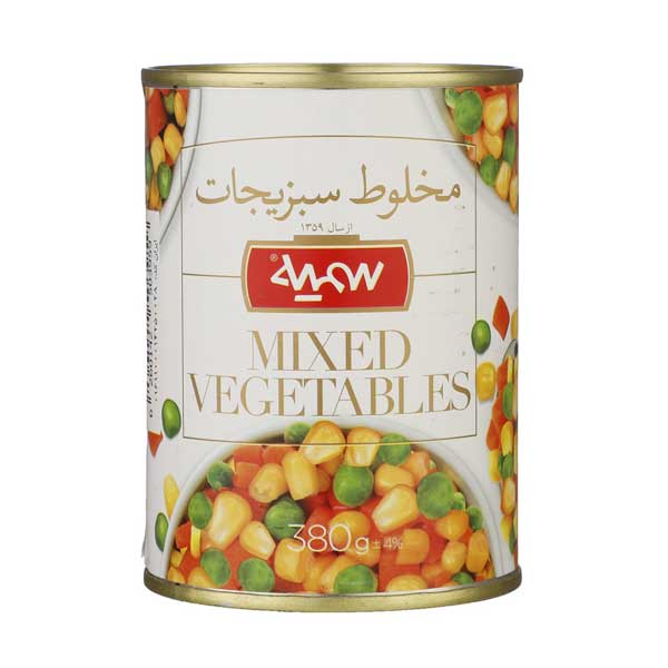 کنسرو مخلوط سبزیجات 380 گرمی سمیه