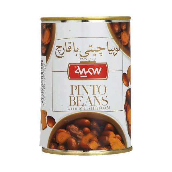 کنسرو لوبیا چیتی با قارچ 380 گرمی سمیه