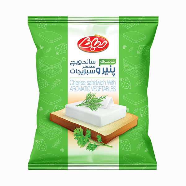 ساندویچ پنیر خامه ای و سبزیجات رباط