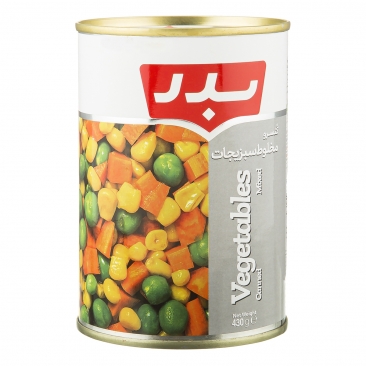 کنسرو مخلوط سبزیجات 430 گرمی بدر