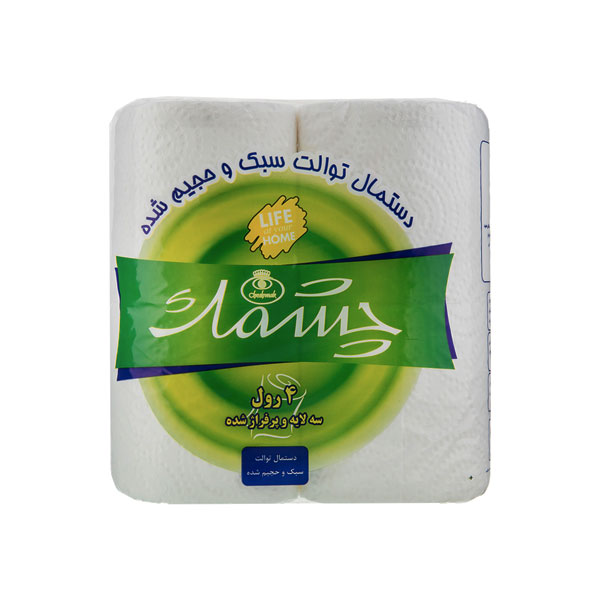 دستمال توالت 4 لایه بسته 8 عددی چشمک