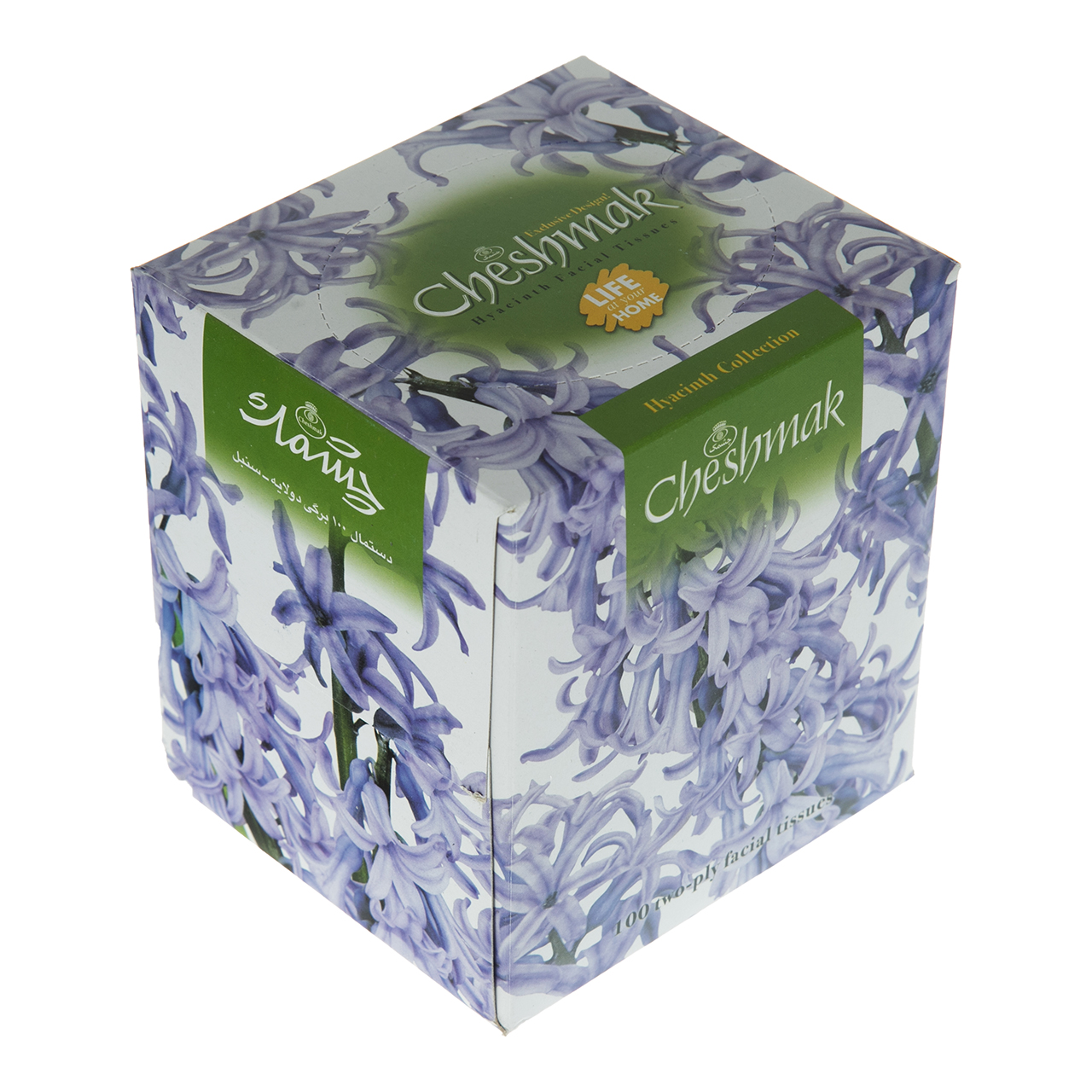 دستمال کاغذی ماشینی 100 برگ دولایه طرح سنبل چشمک