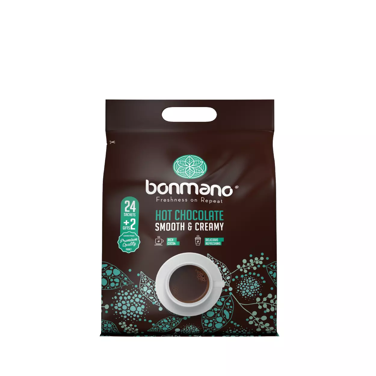 پودر هات چاکلت بن مانو بسته 2+24 عددی