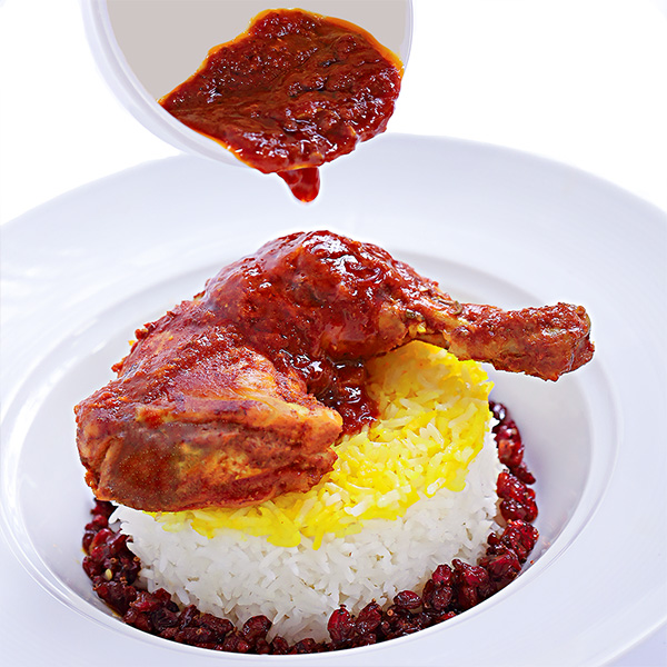 زرشک پلو با مرغ(ویژه کارکنان)