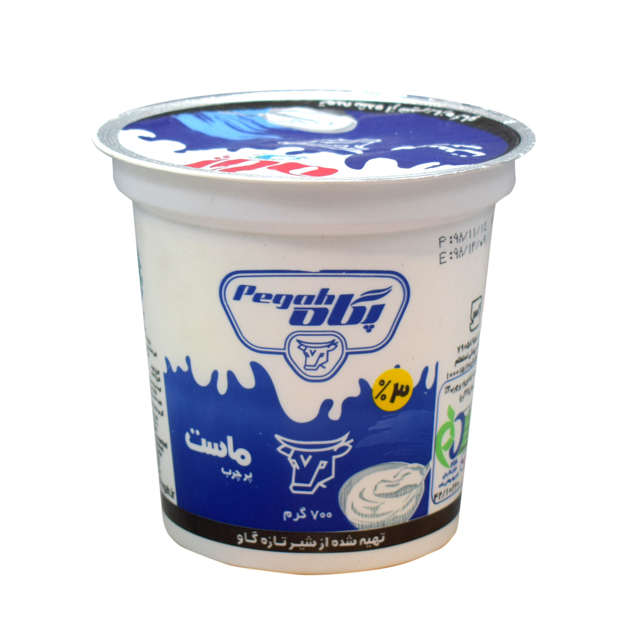 ماست چکیده7% چربی 700گرمی