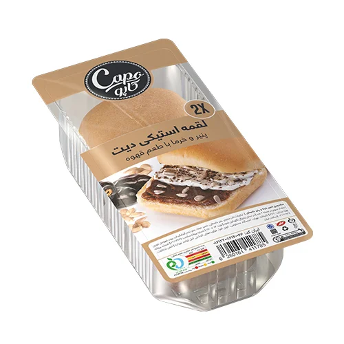 خرید ساندویچ لقمه شکلات و بادام زمینی کاپو با سس کارامل