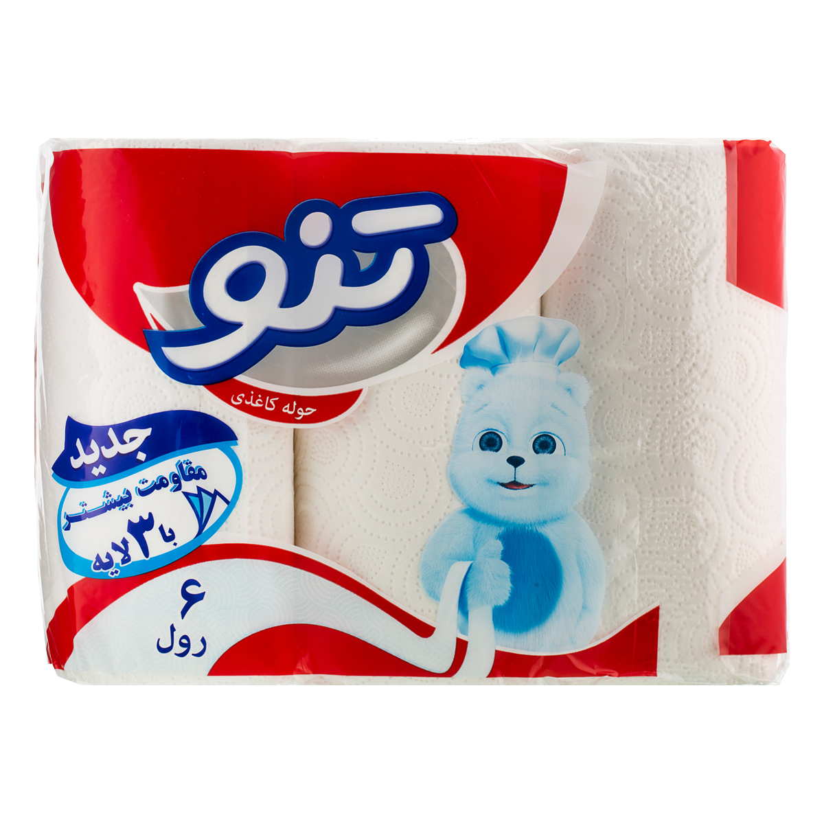 دستمال حوله ای3 لایه 6 رول تنو