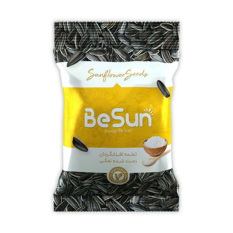 تخمه آفتابگردان رست شده نمکی 105گرمی بی سان طبیعت