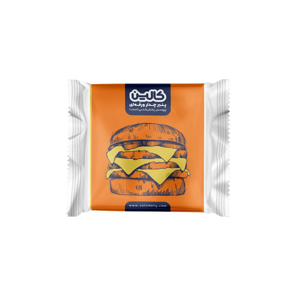 پنیر تست ورقه ای چدار بسته 180 گرمی کالین