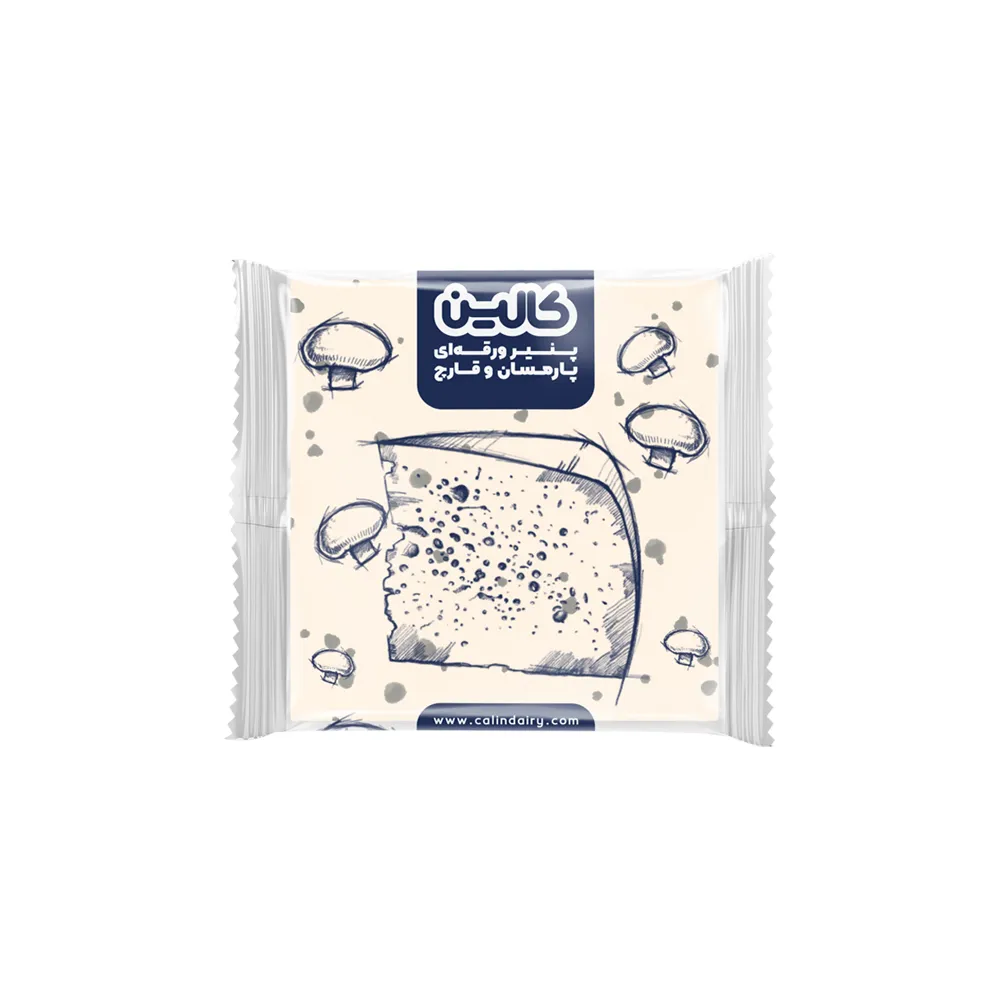 پنیر تست ورقه ای پارمسان و قارچ بسته 180 گرمی کالین